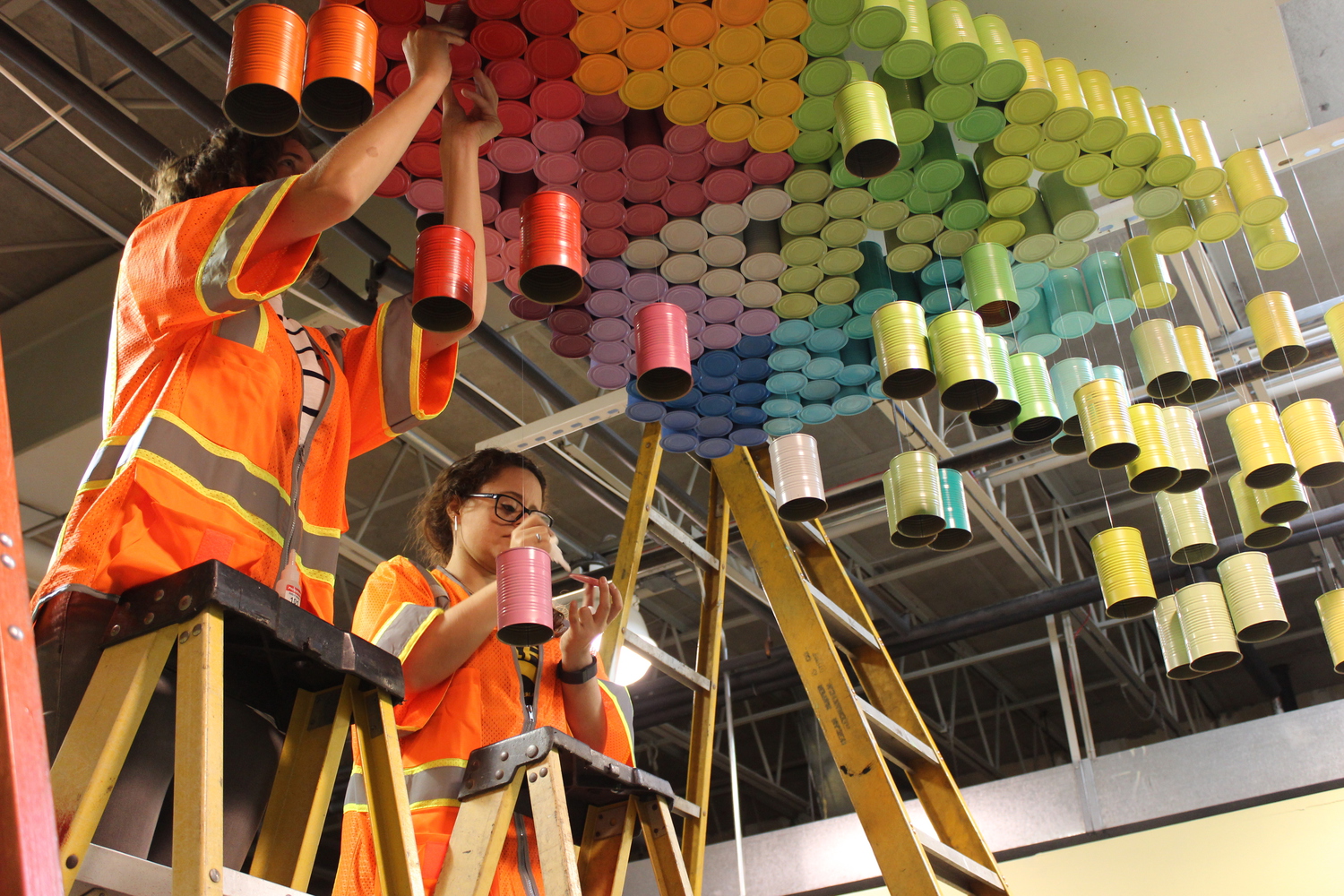 <p>KieranTimberlake staff install an informative exhibit about nutrition in collaboration with Philabundance as part of our community volunteer work. </p>